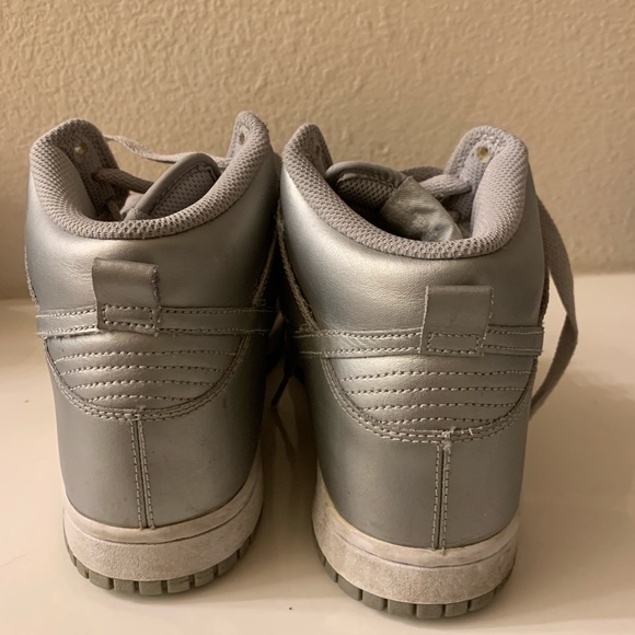 Nike Metallic Silver Glitter High Tops - Picture 3 of 4
